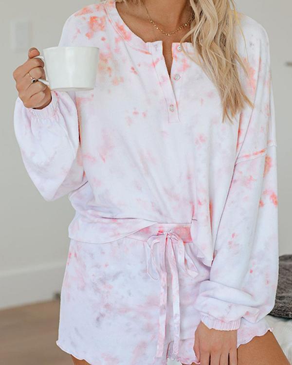 Long Sleeve Tie Dye Two Piece Set